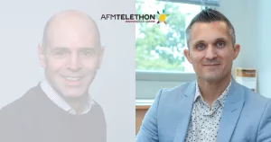 Gérald Perret (right) is the Director of Programs at the Généthon laboratory