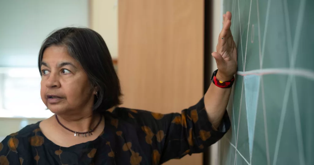 Nalini Joshi is Payne-Scott Professor of Applied Mathematics at the University of Sydney, a member-at-large of the Executive Committee of the International Mathematical Union, a member of the International Science Council Governing Board, and a fellow of the Australian Academy of Science